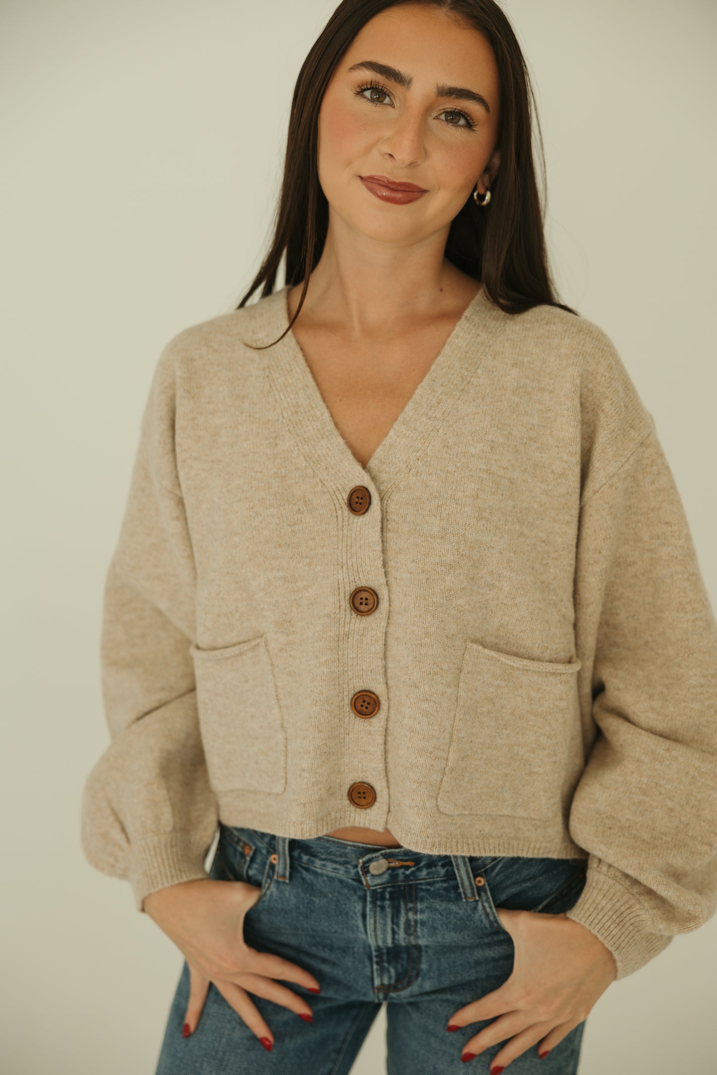 Cuff Button Down Cardigan