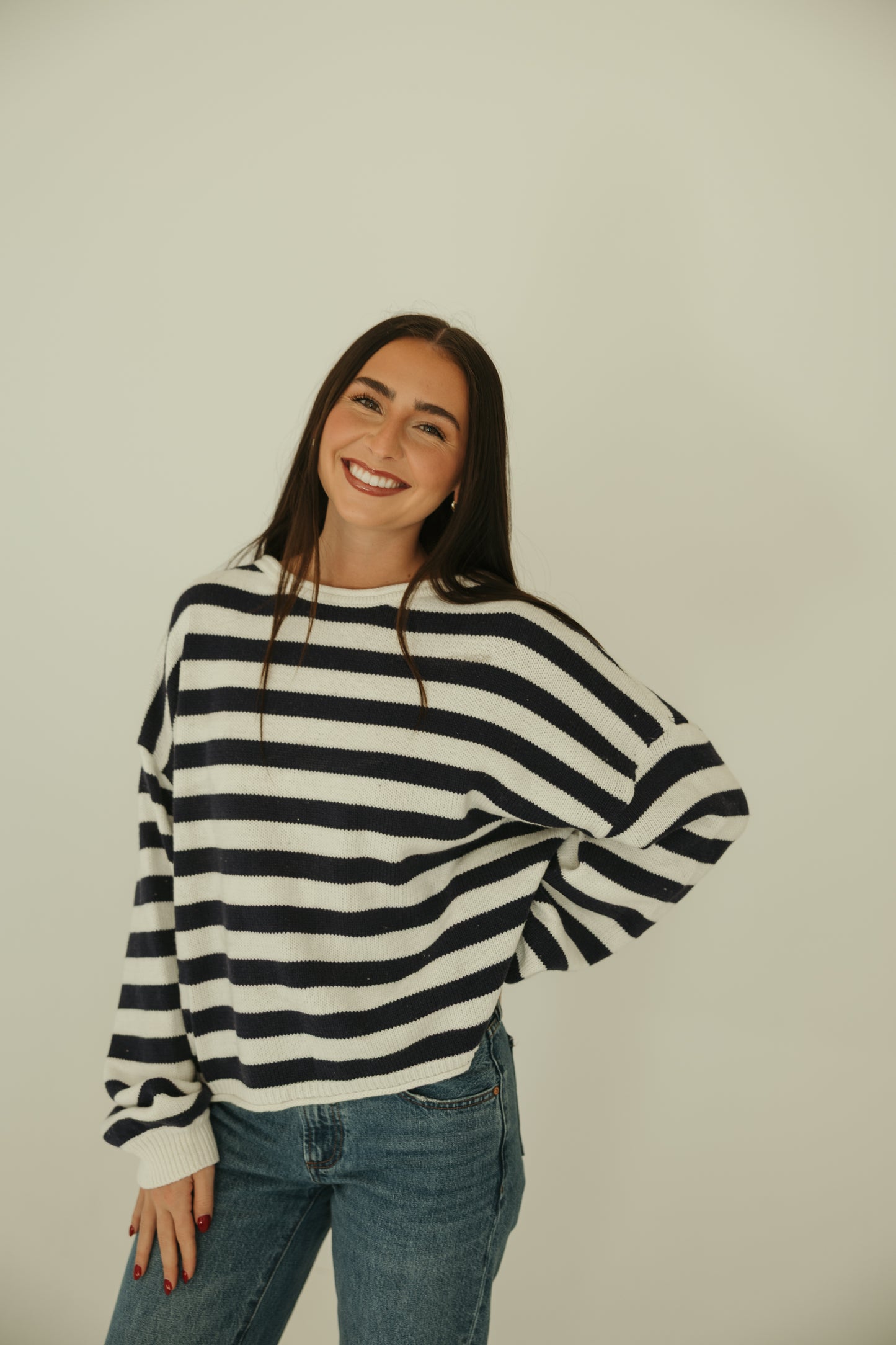 Blue & White Stripe Sweater
