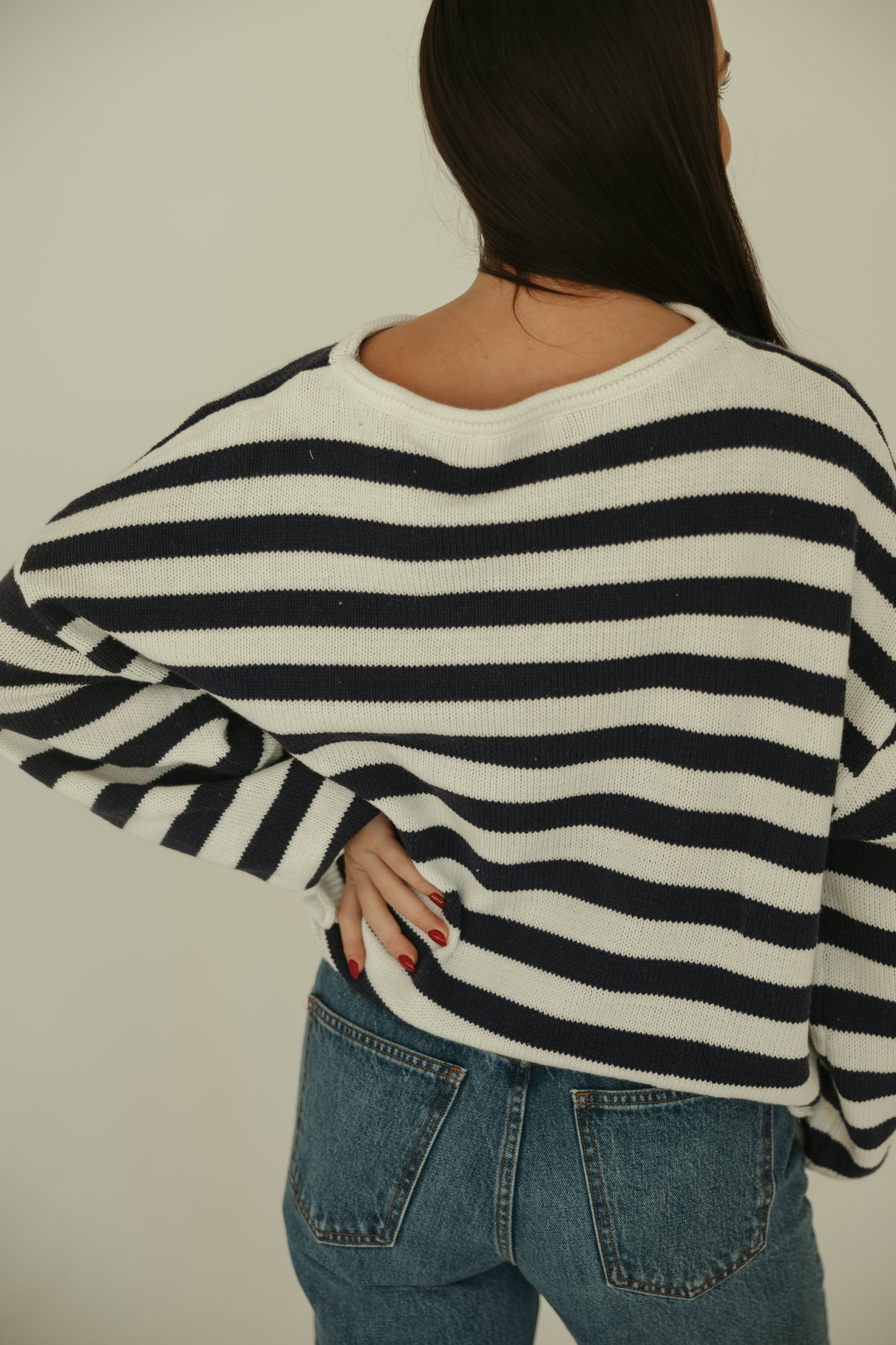 Blue & White Stripe Sweater
