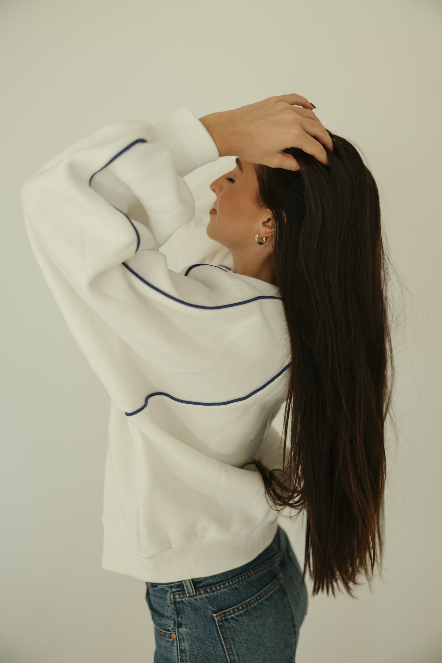 Blue Trim Pullover