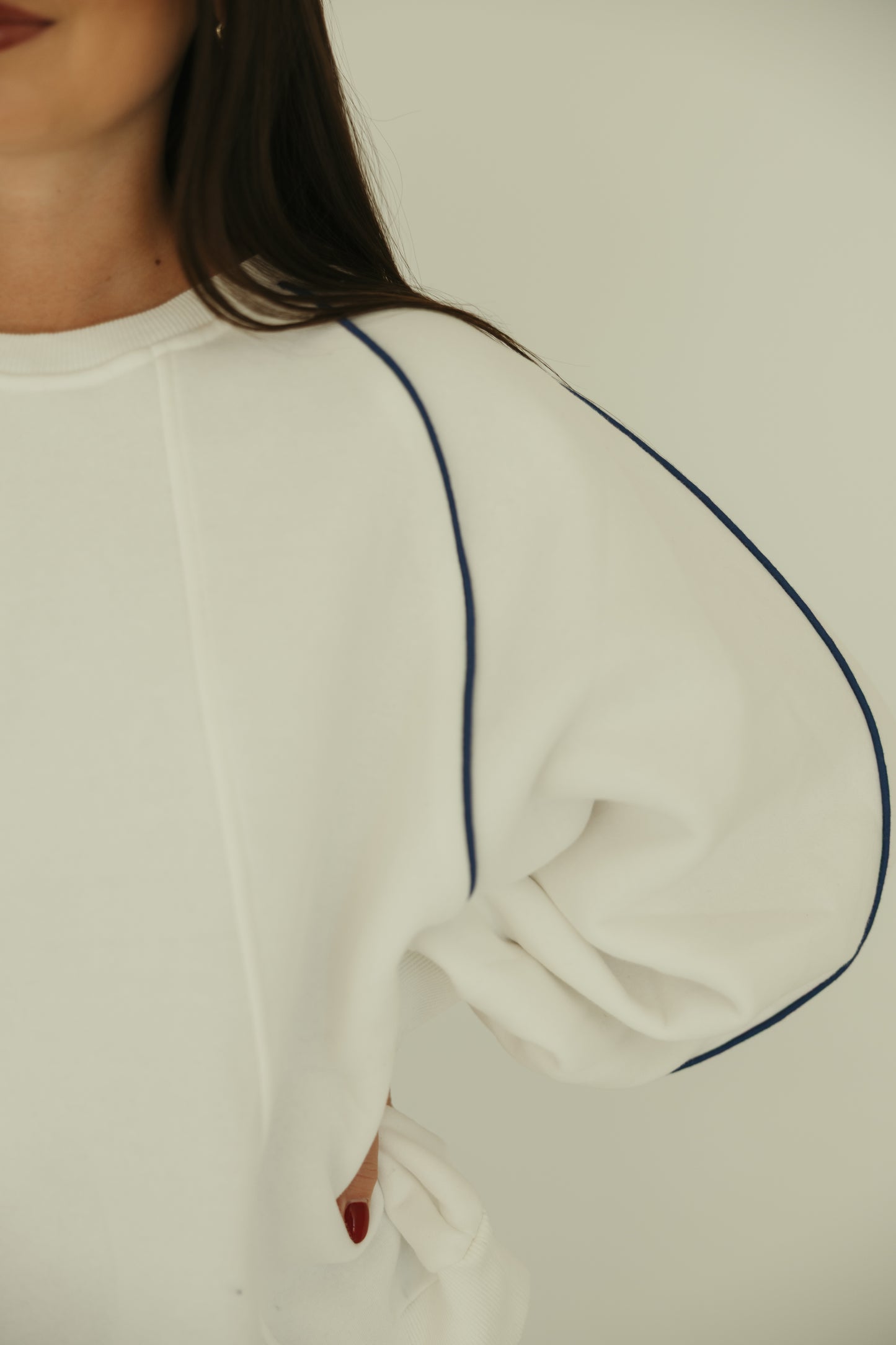 Blue Trim Pullover