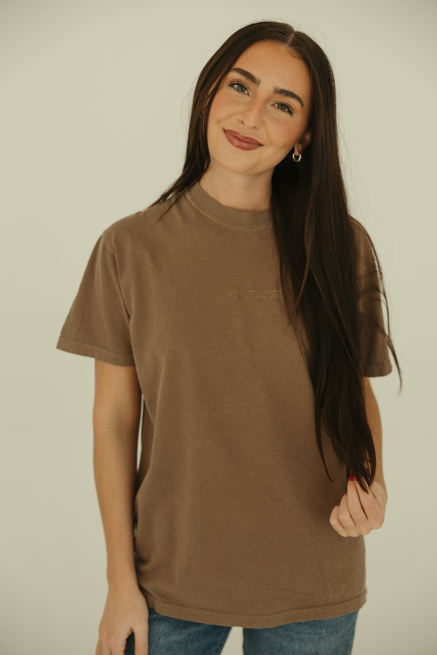 I <3 Jesus Embroidered Tee