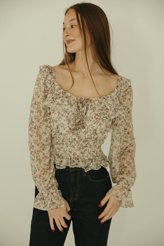 Floral Flutter Blouse