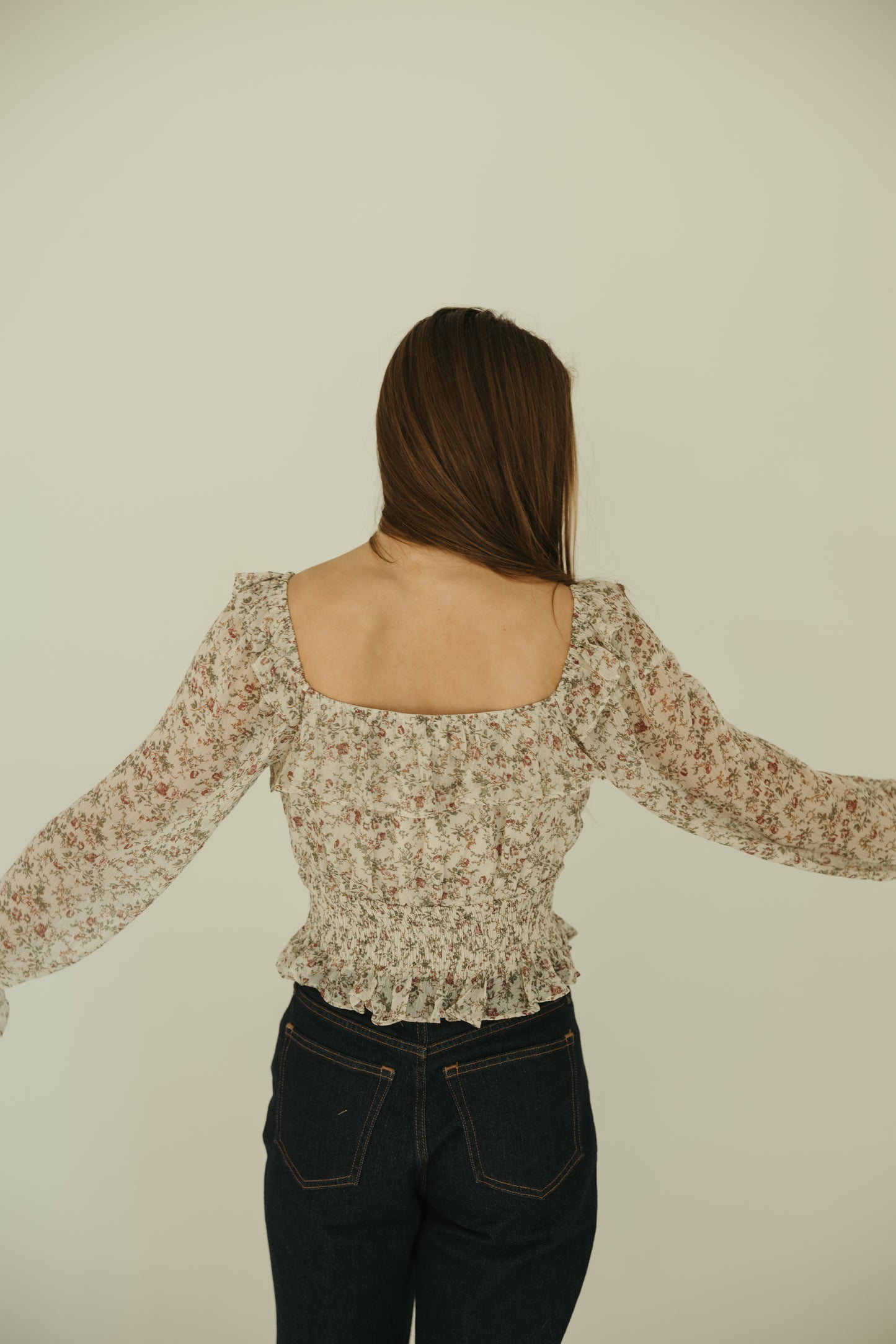 Floral Flutter Blouse