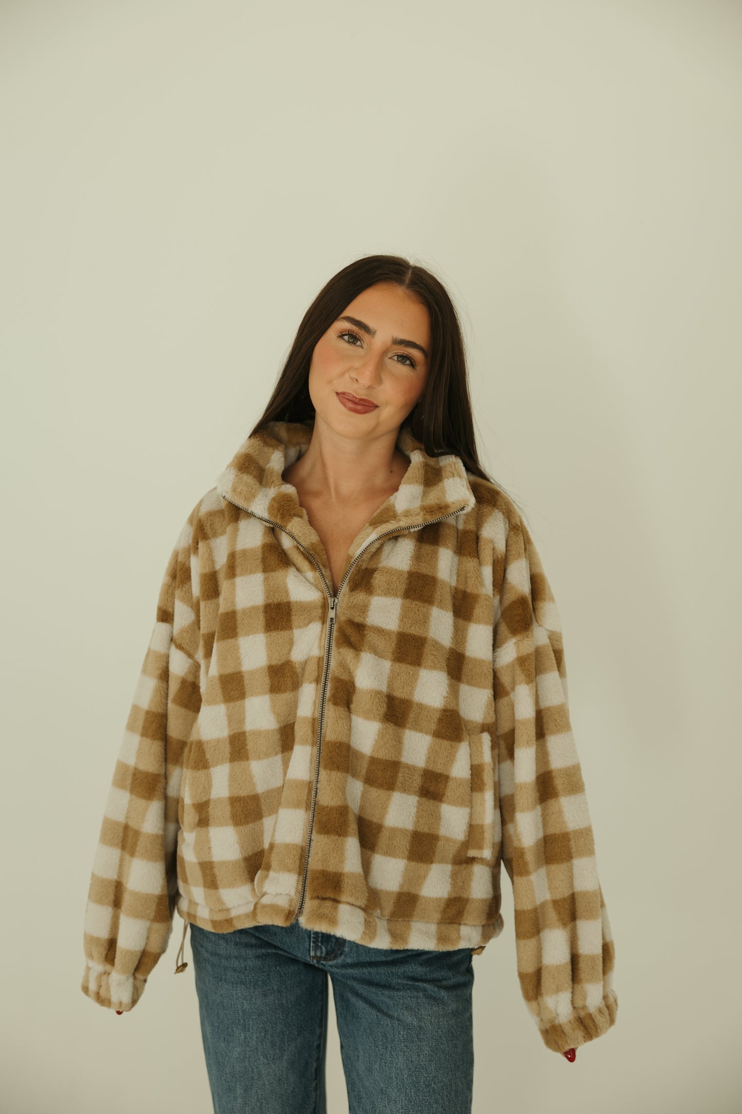 Yellow Checkered Cozy Jacket