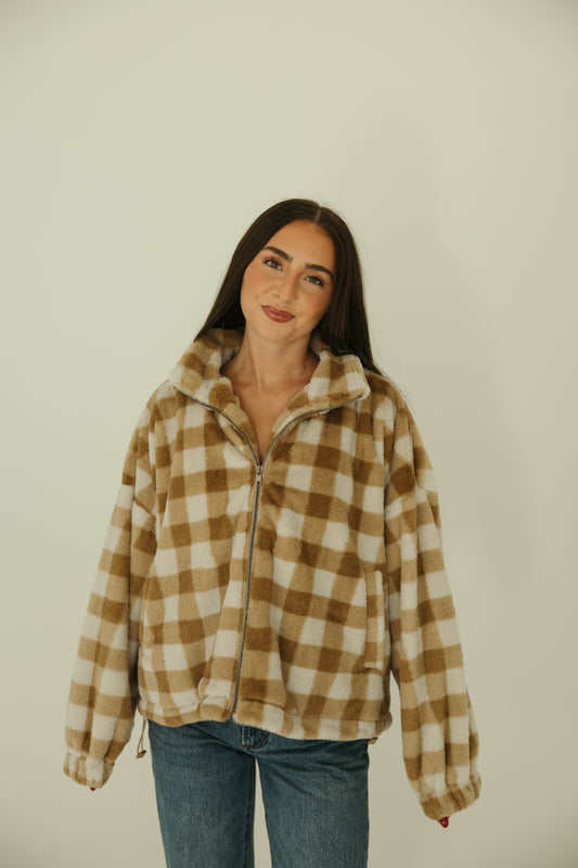 Yellow Checkered Cozy Jacket