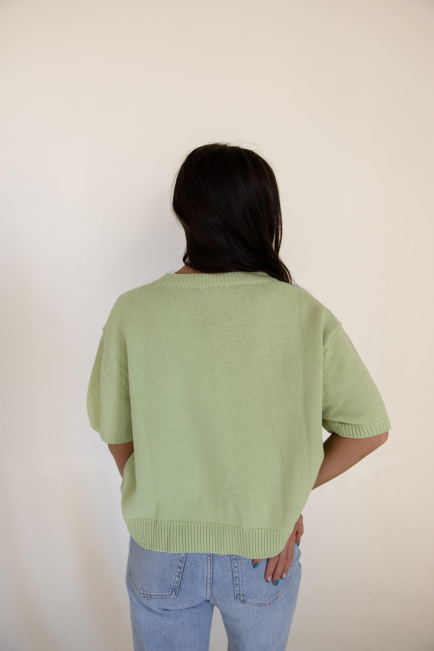Light Green Button Down Cardigan