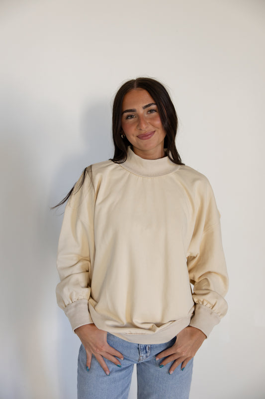 Oversized Mock Neck Crewneck
