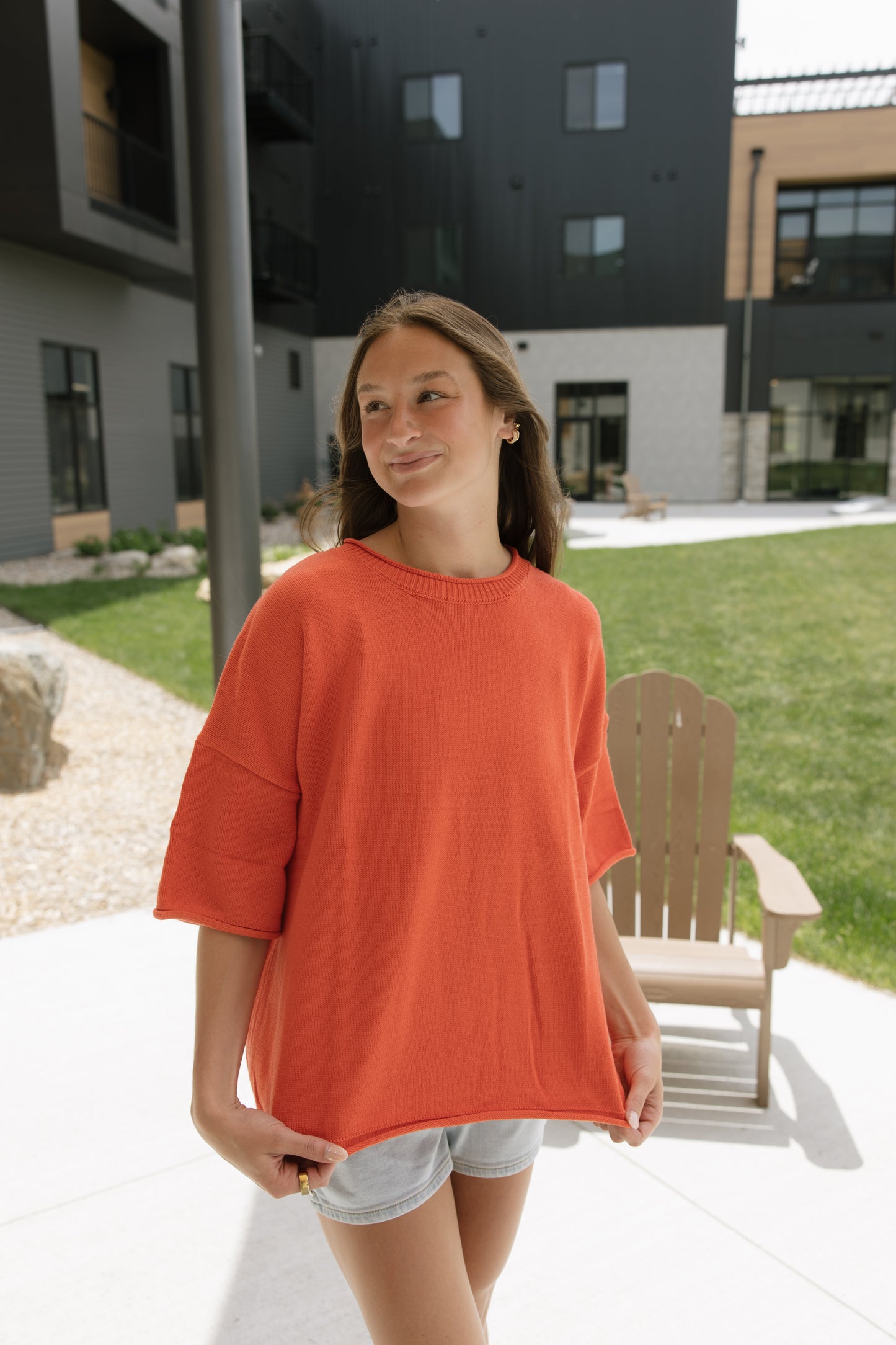 Plus Red Short Sleeve Top
