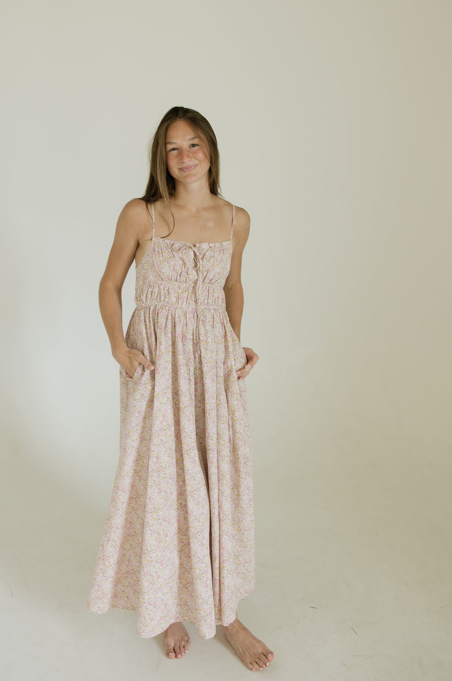 Dusty Peony Tank Maxi Dress