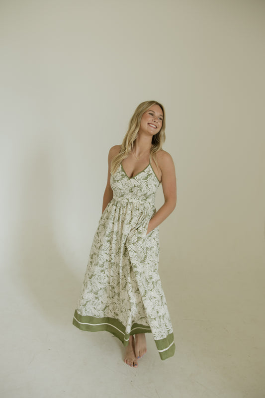 Olive Palm Resort Maxi Dress