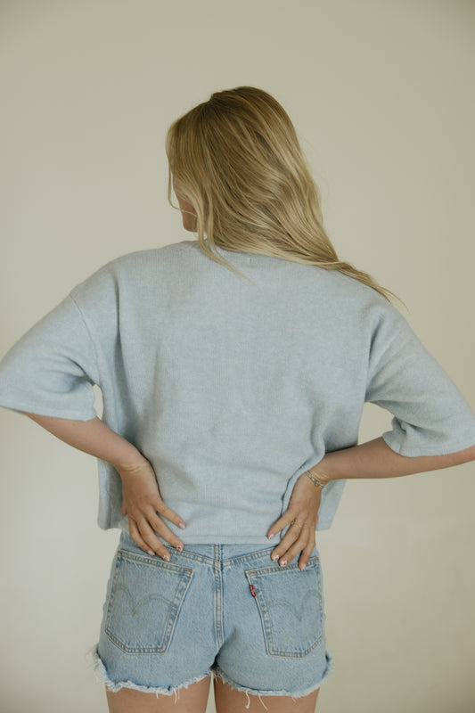Sky Blue Button Up Cardigan