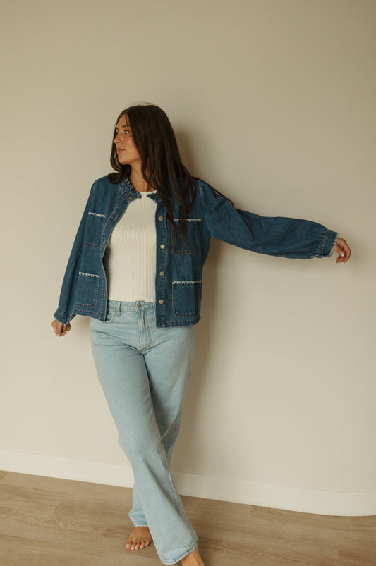 Stitch Detail Denim Jacket