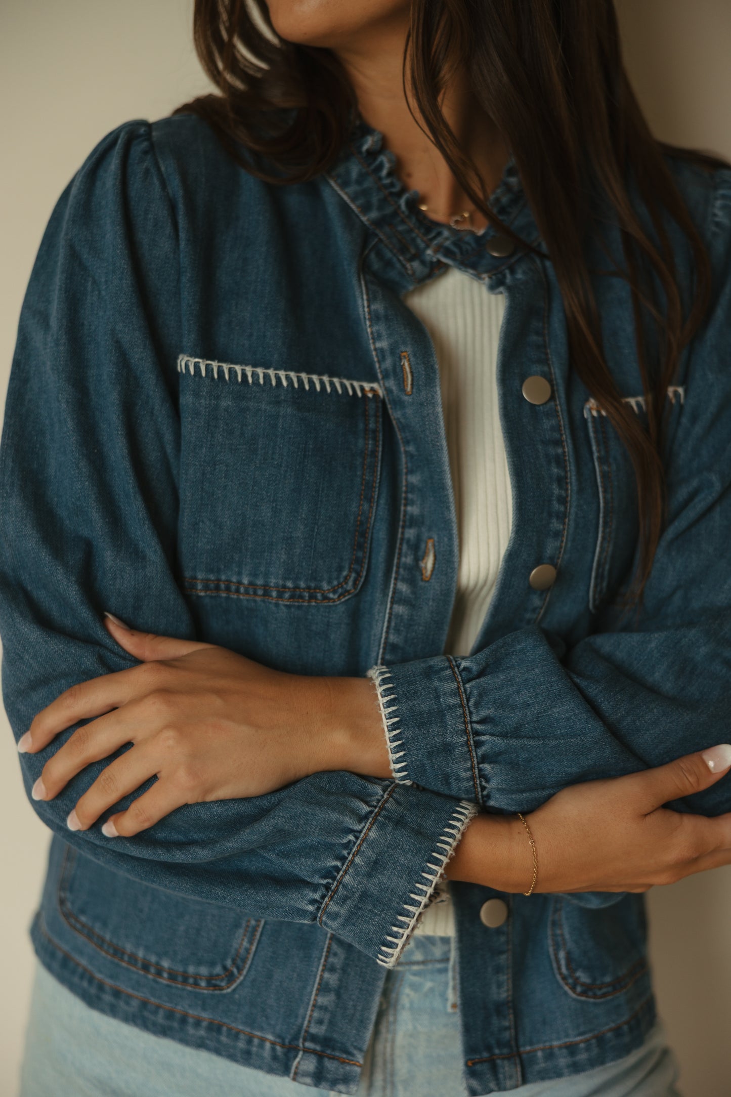 Stitch Detail Denim Jacket