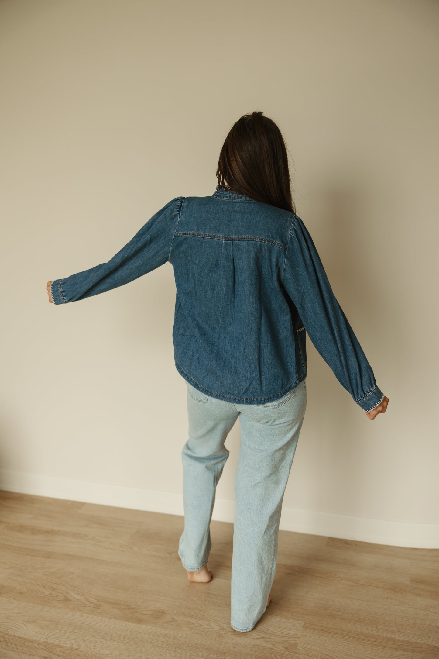 Stitch Detail Denim Jacket