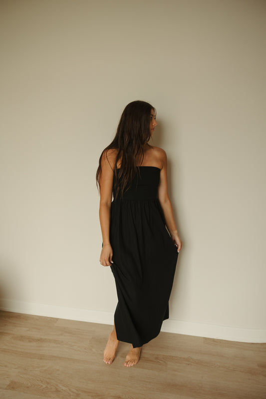 Black Knitted Top Dress Combo