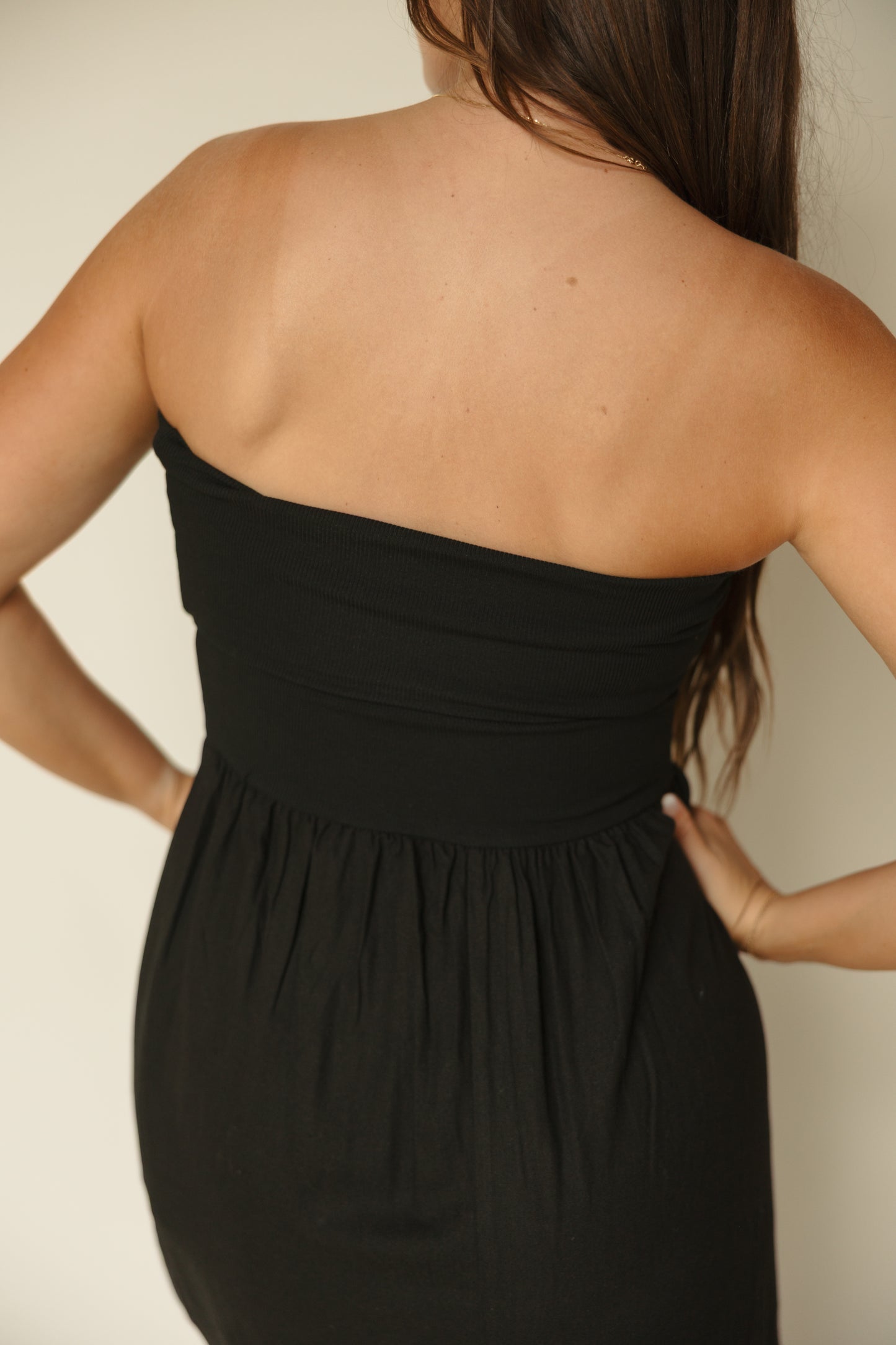 Black Knitted Top Dress Combo