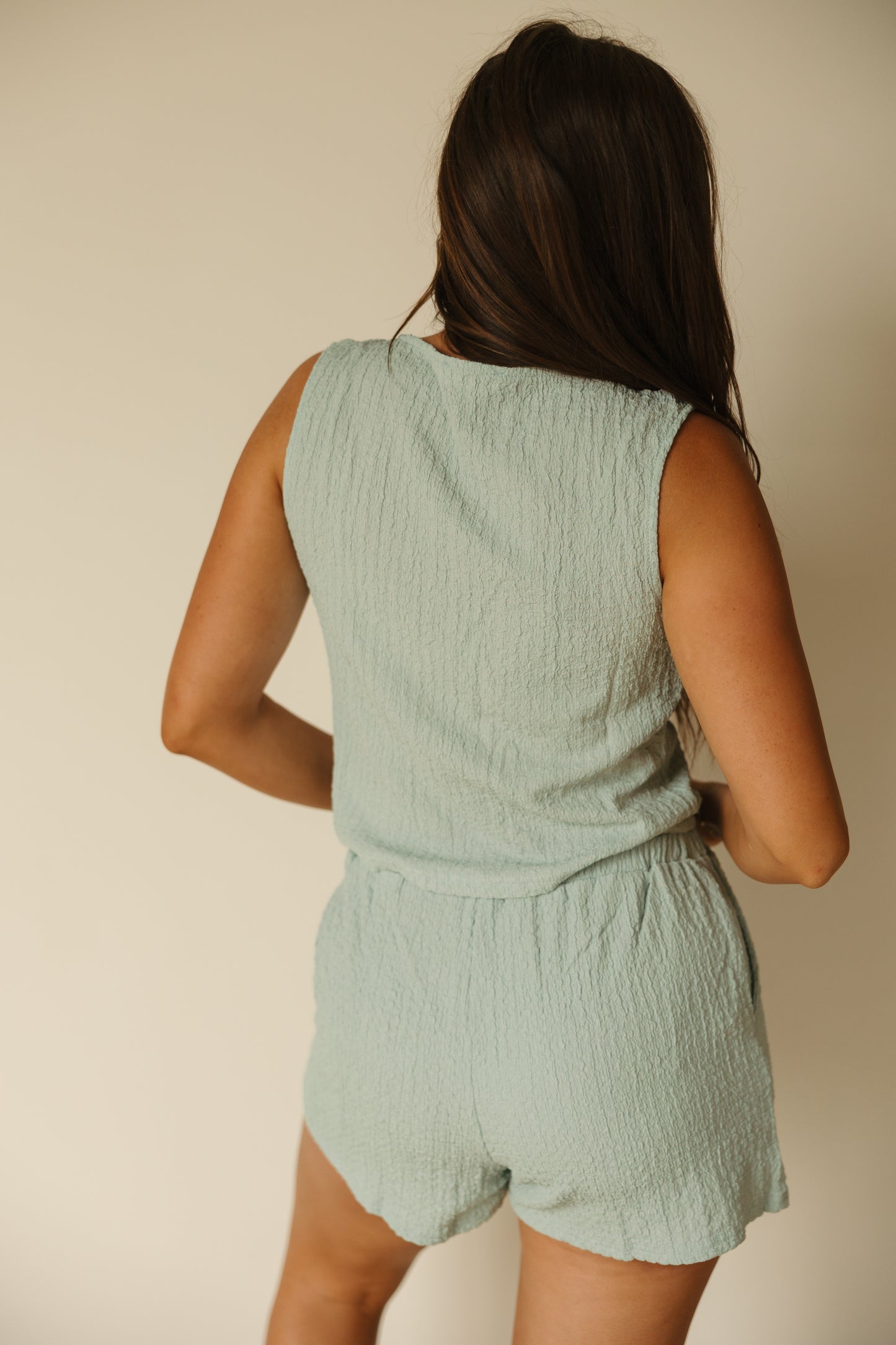 Textured Knit Tank and Short Set