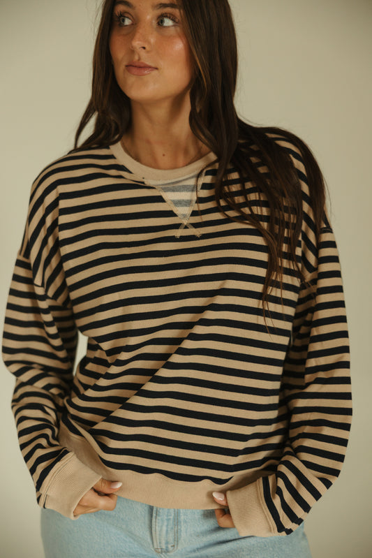 Brown & Navy Stripe Pullover
