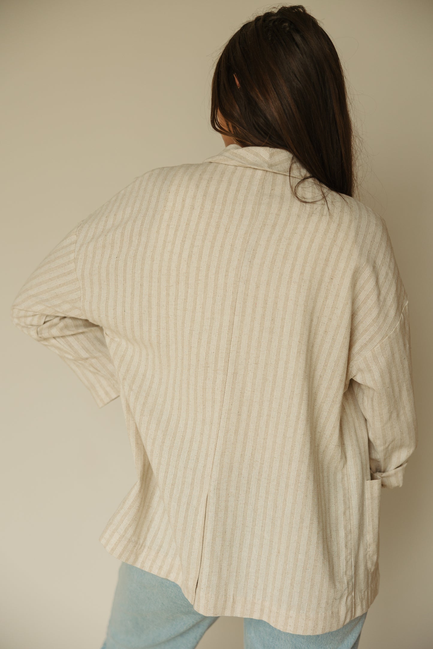 Khaki Stripe Blazer