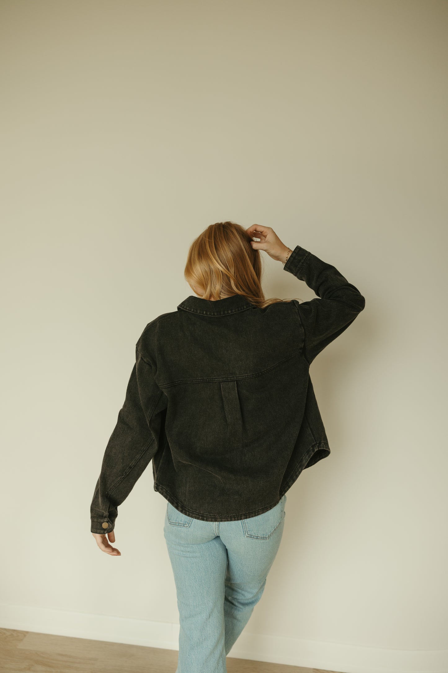 Black Washed Canvas Jacket