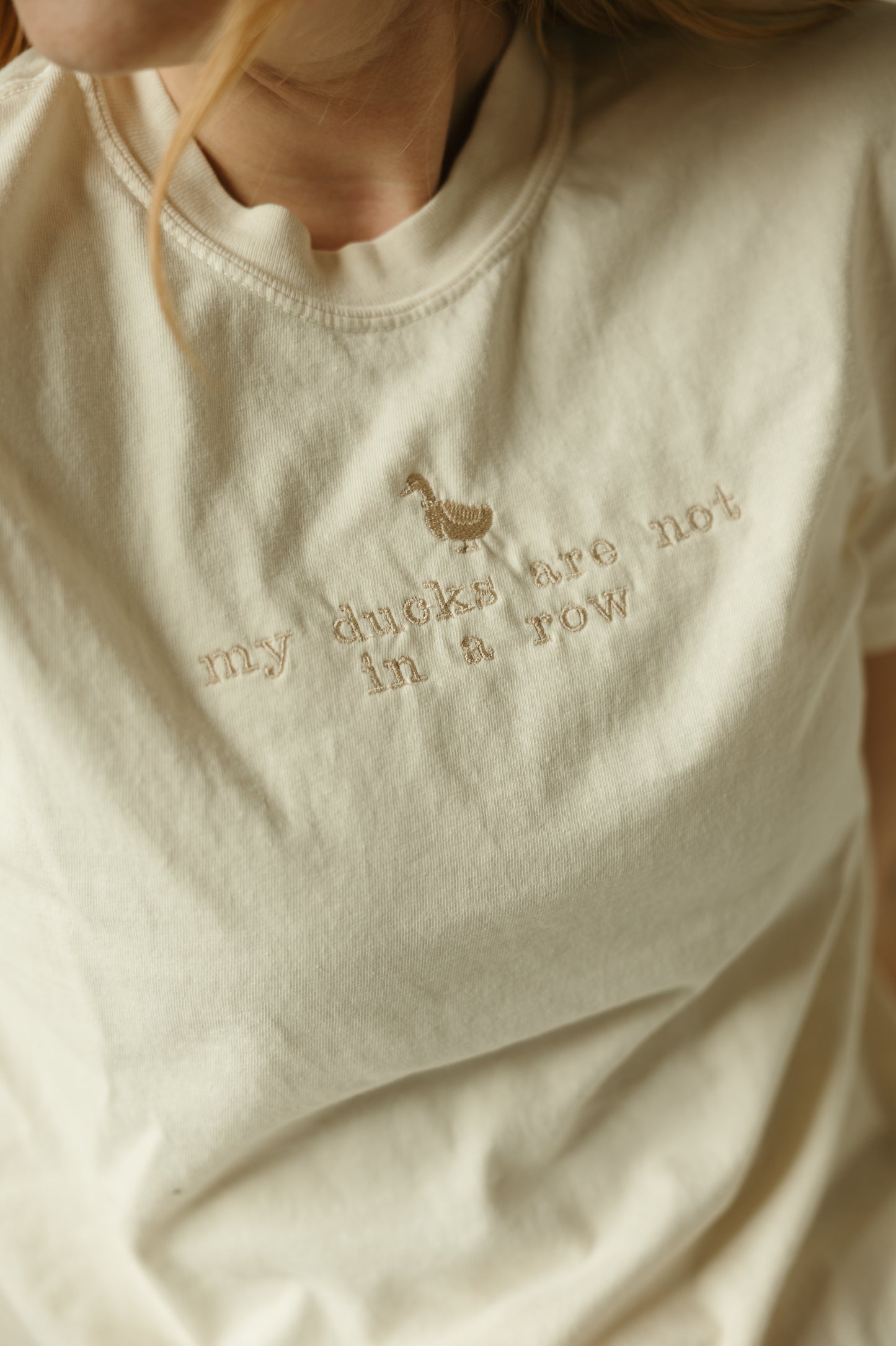 My Ducks Are Not In a Row Embroidered Tee
