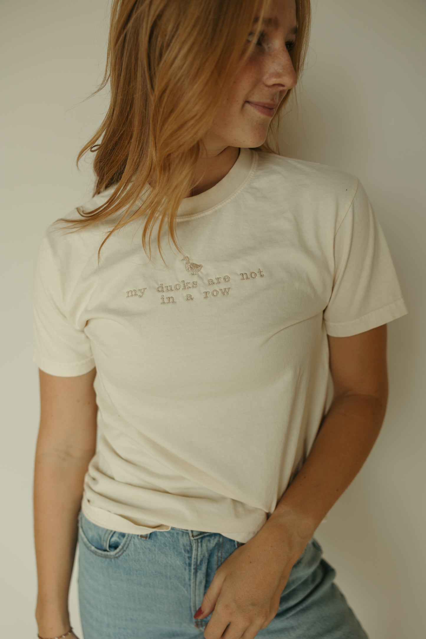 My Ducks Are Not In a Row Embroidered Tee