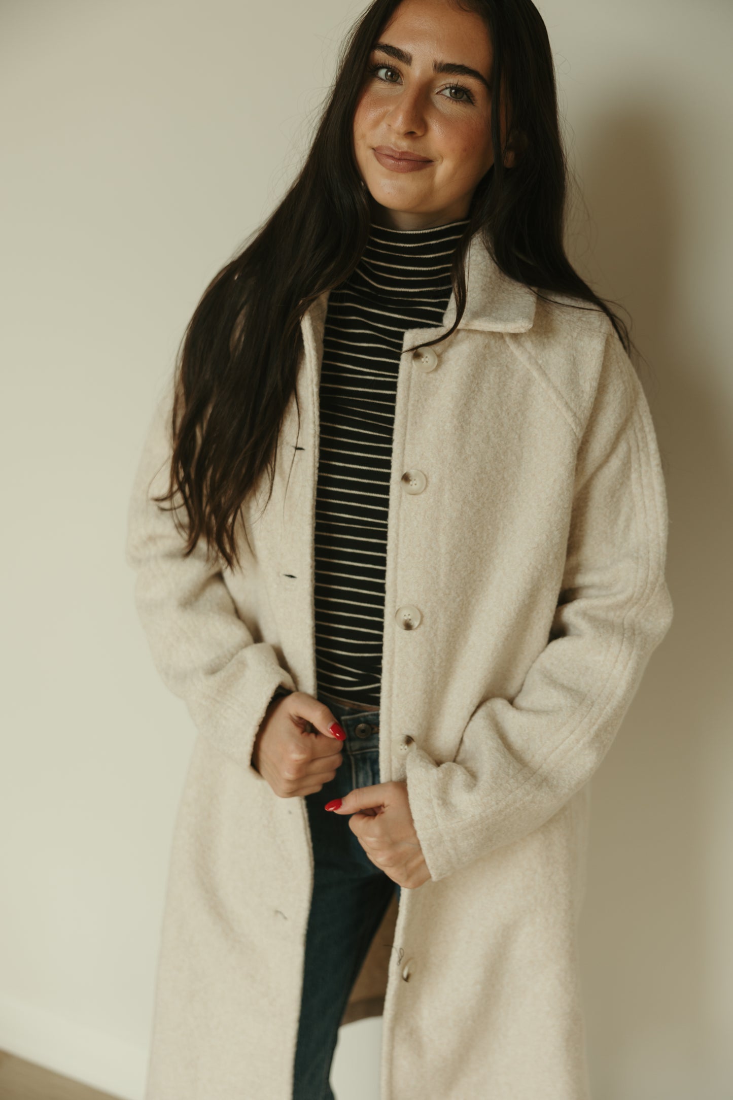 Teddy Textured Button Down Coat