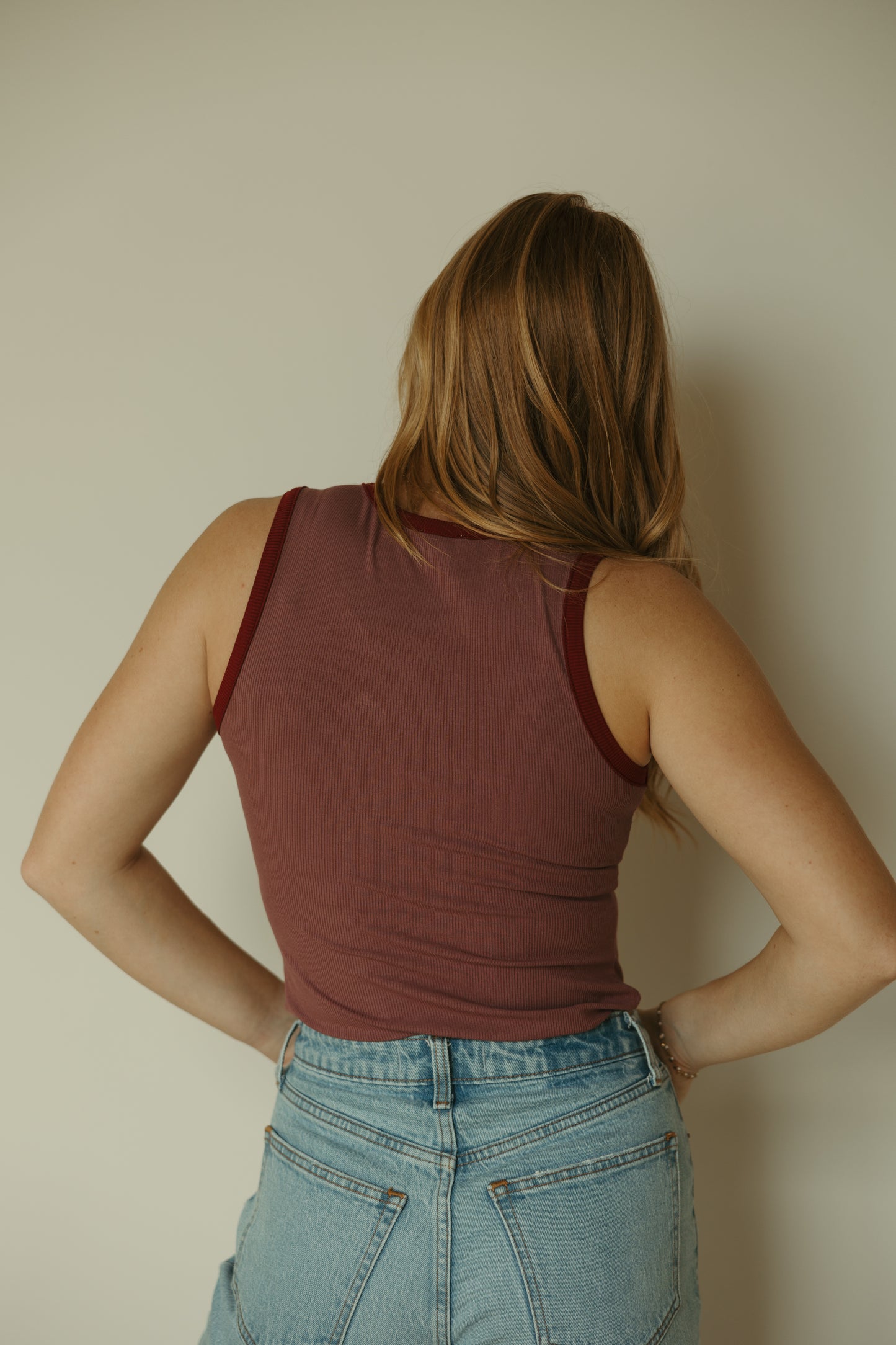 Round Neck Colorblock Bodysuit