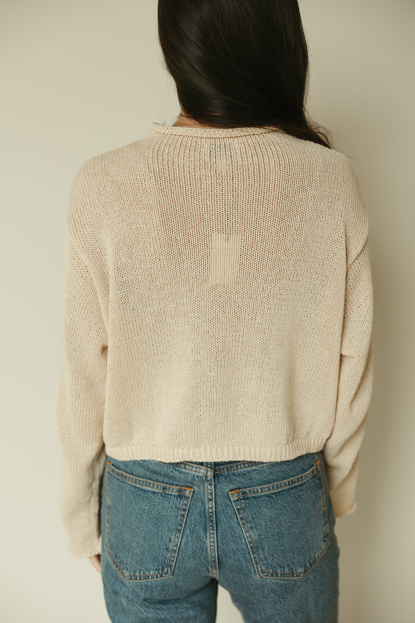 Cream Front Button Cardigan