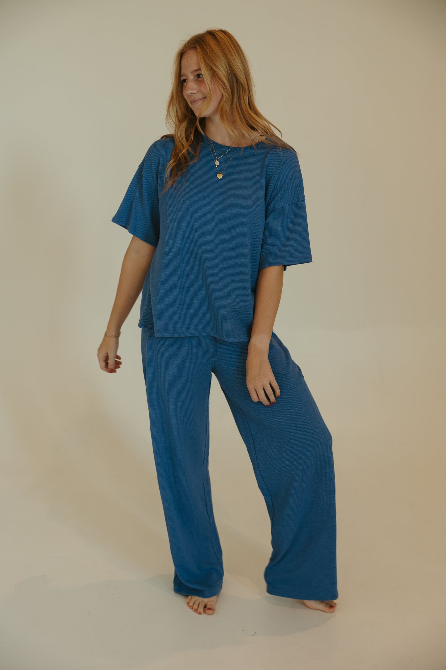 Cobalt Blue Oversized Tee & Pant Set