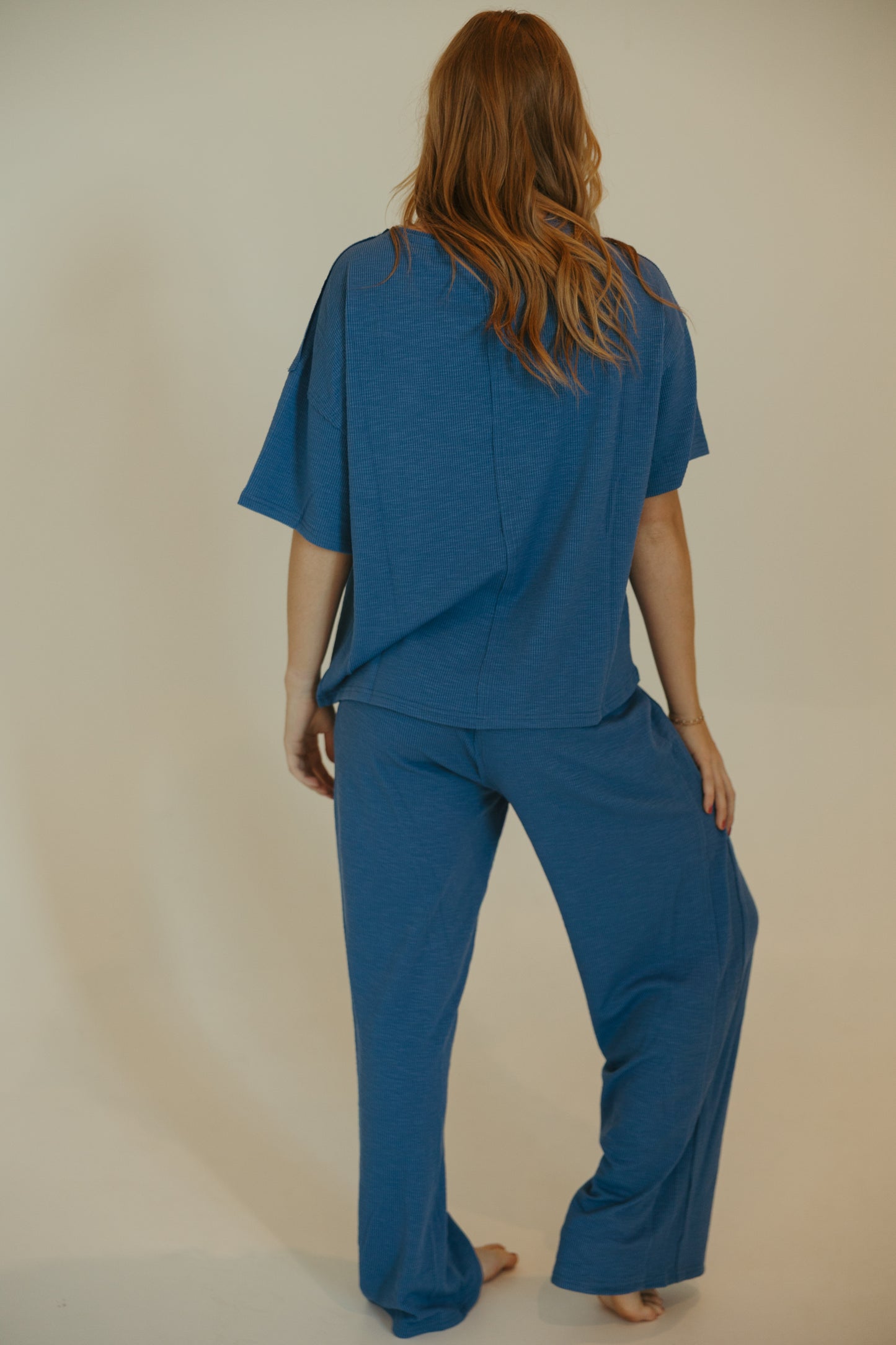 Cobalt Blue Oversized Tee & Pant Set