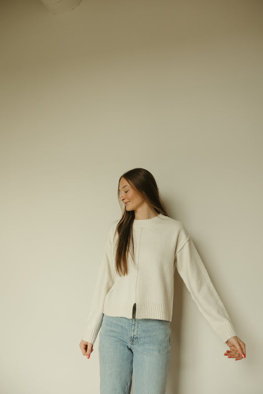 Oatmeal Paneled Sweater