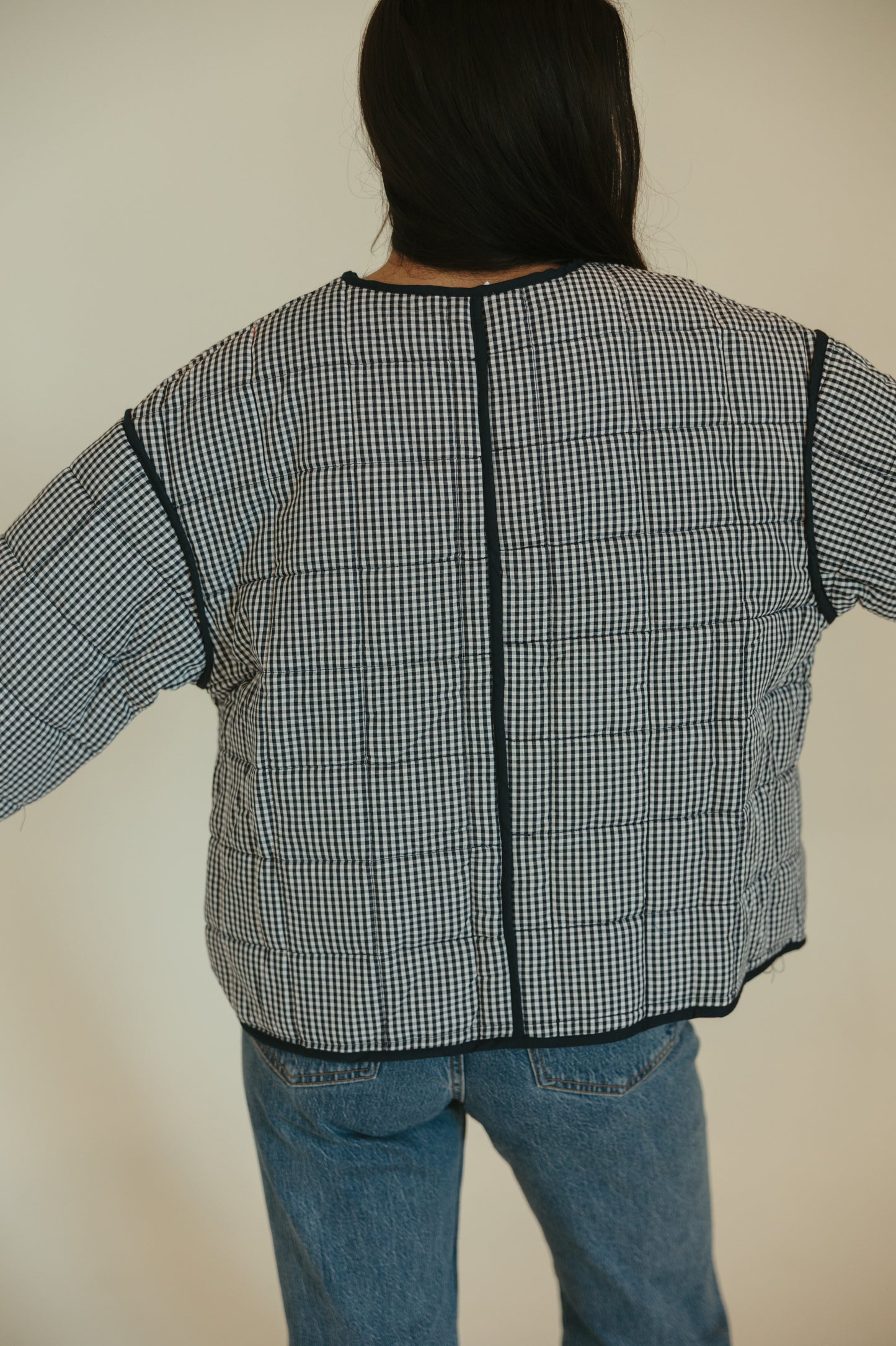 Navy Quilted Puffer Jacket