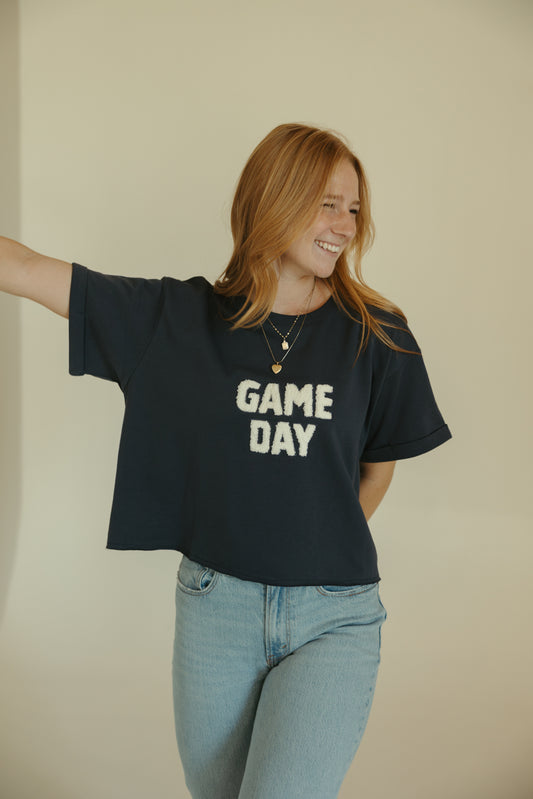 GAMEDAY Patched Crop Tee
