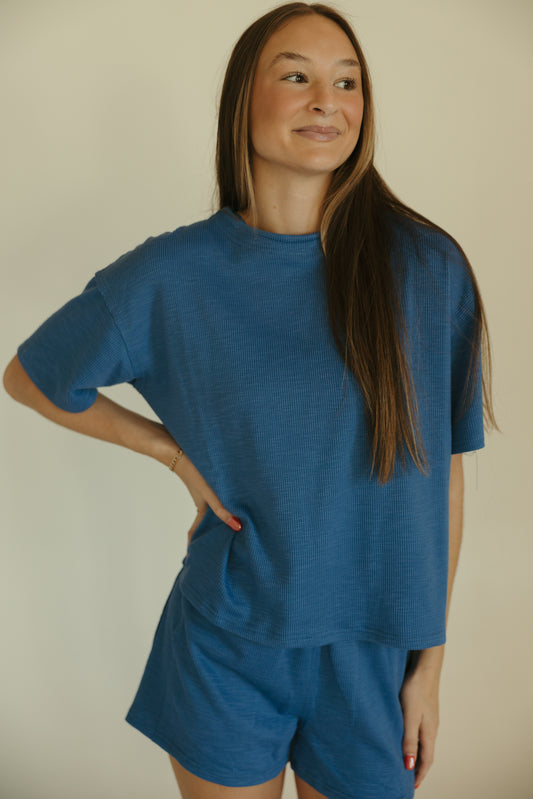 Cobalt Blue Oversized Tee & Short Set