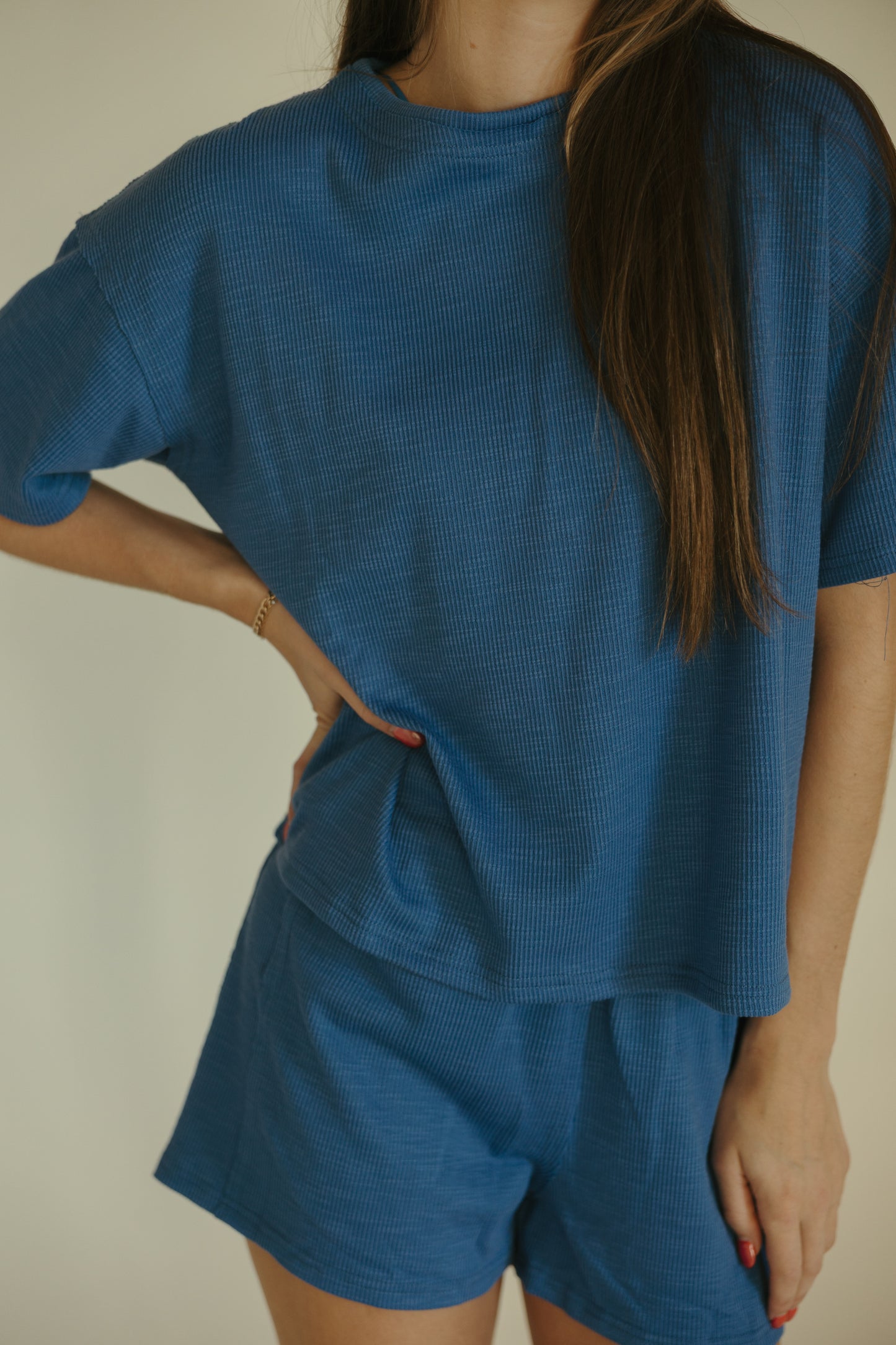 Cobalt Blue Oversized Tee & Short Set