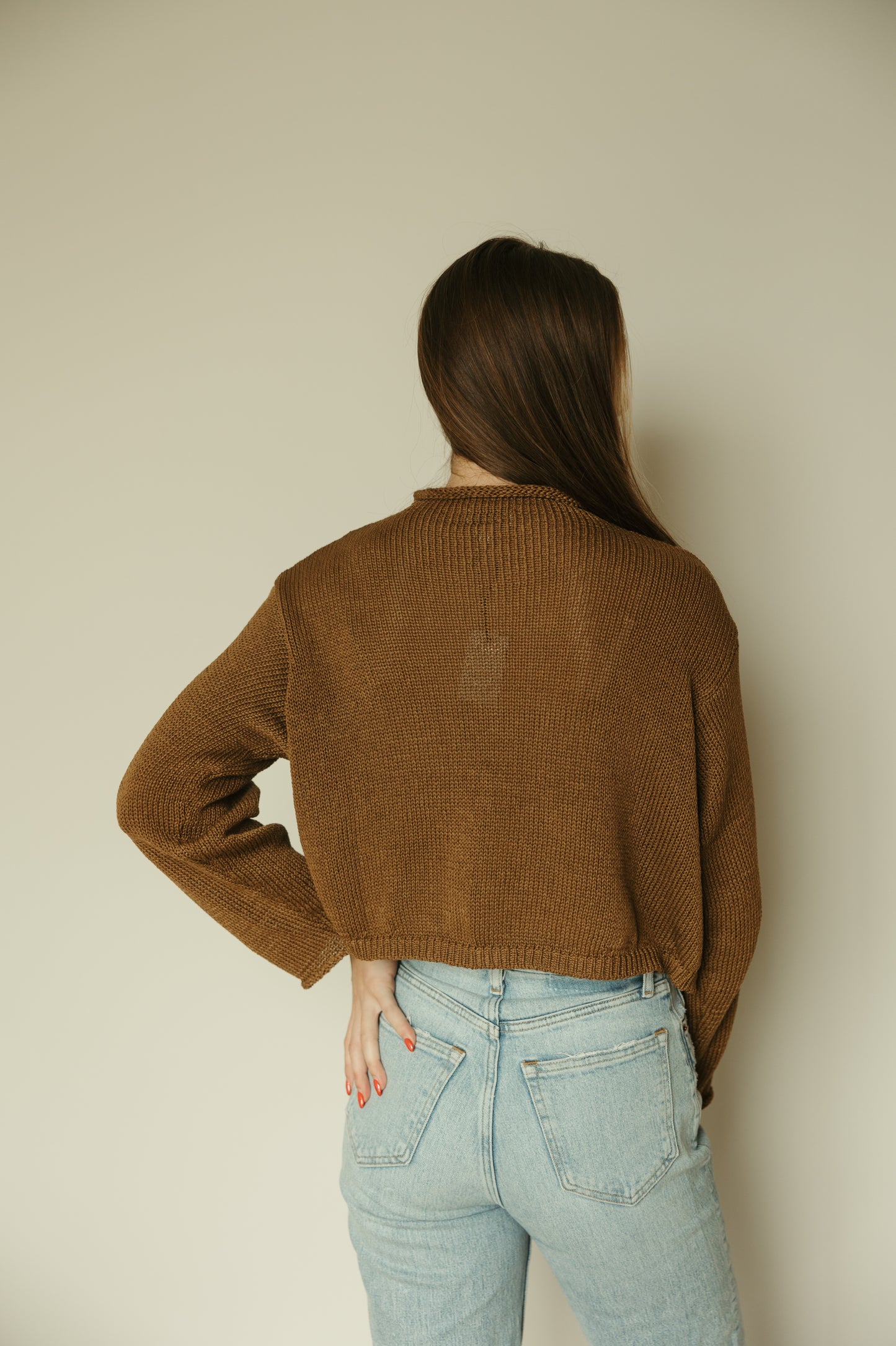 Mocha Button Front Cardigan