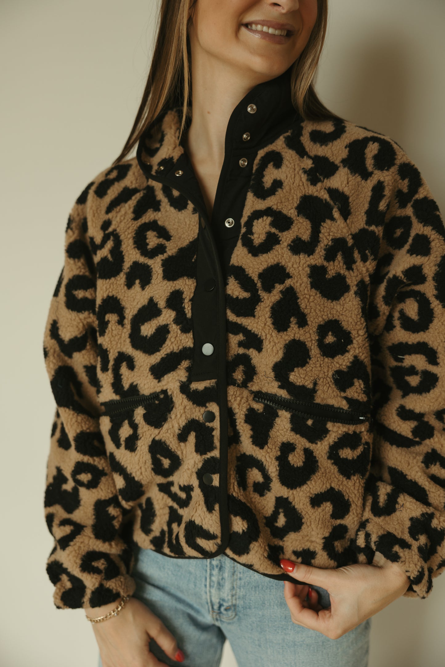 Leopard Sherpa Jacket
