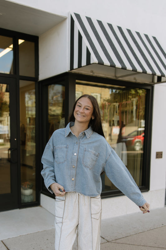Cropped Denim Jacket
