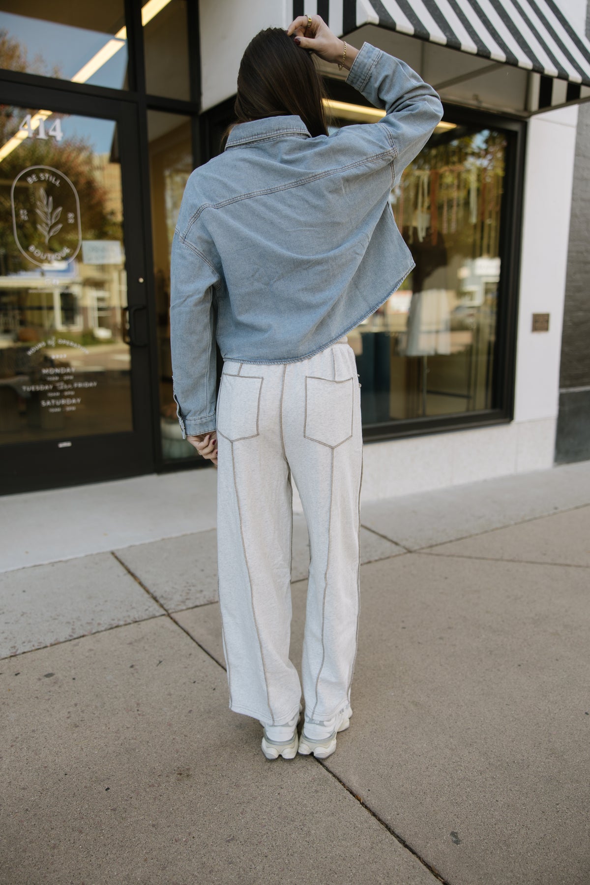Seam Detail Terry Sweatpants