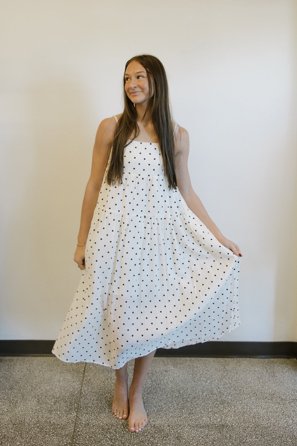 Polka Dot Cami Maxi Dress