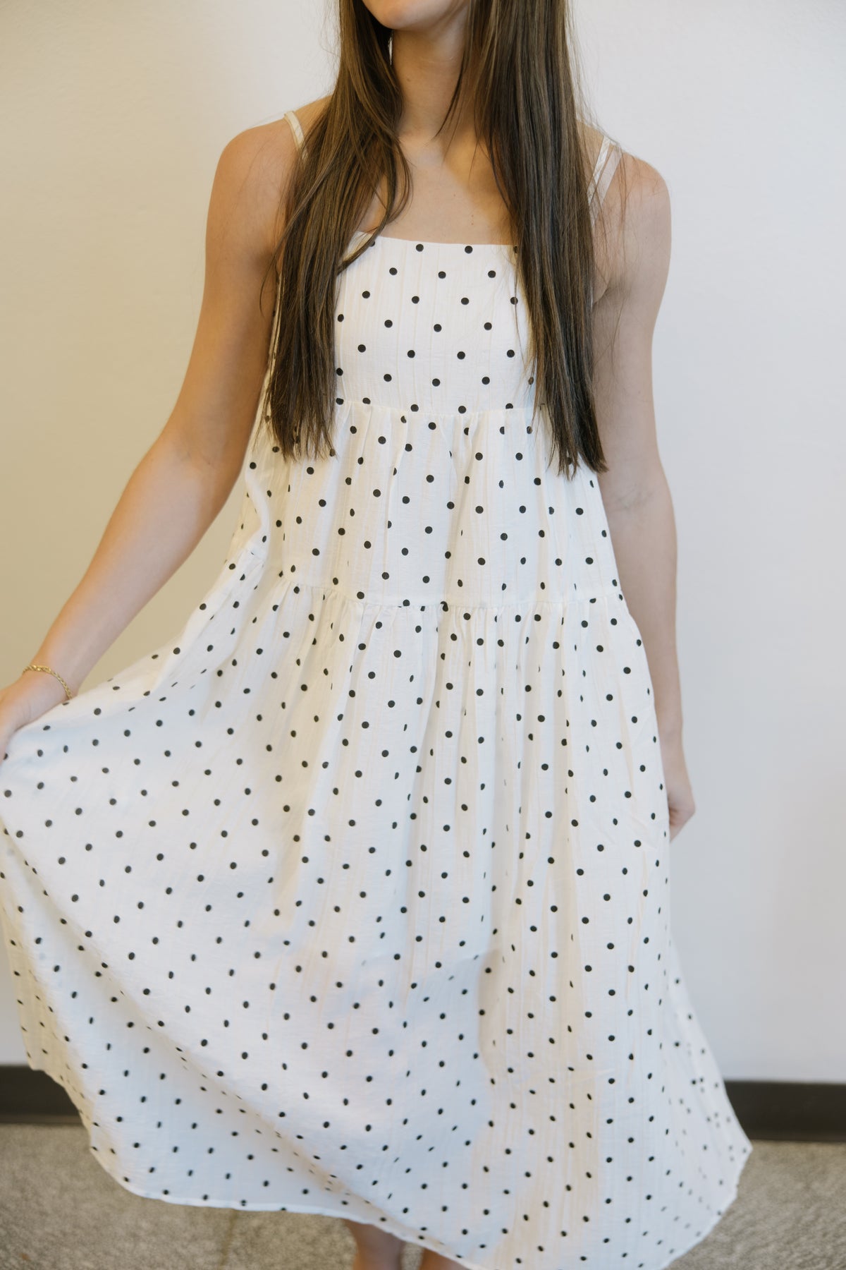 Polka Dot Cami Maxi Dress