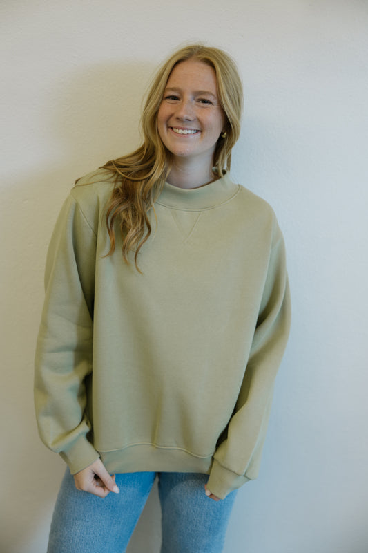 Sage Wide Neck Sweatshirt