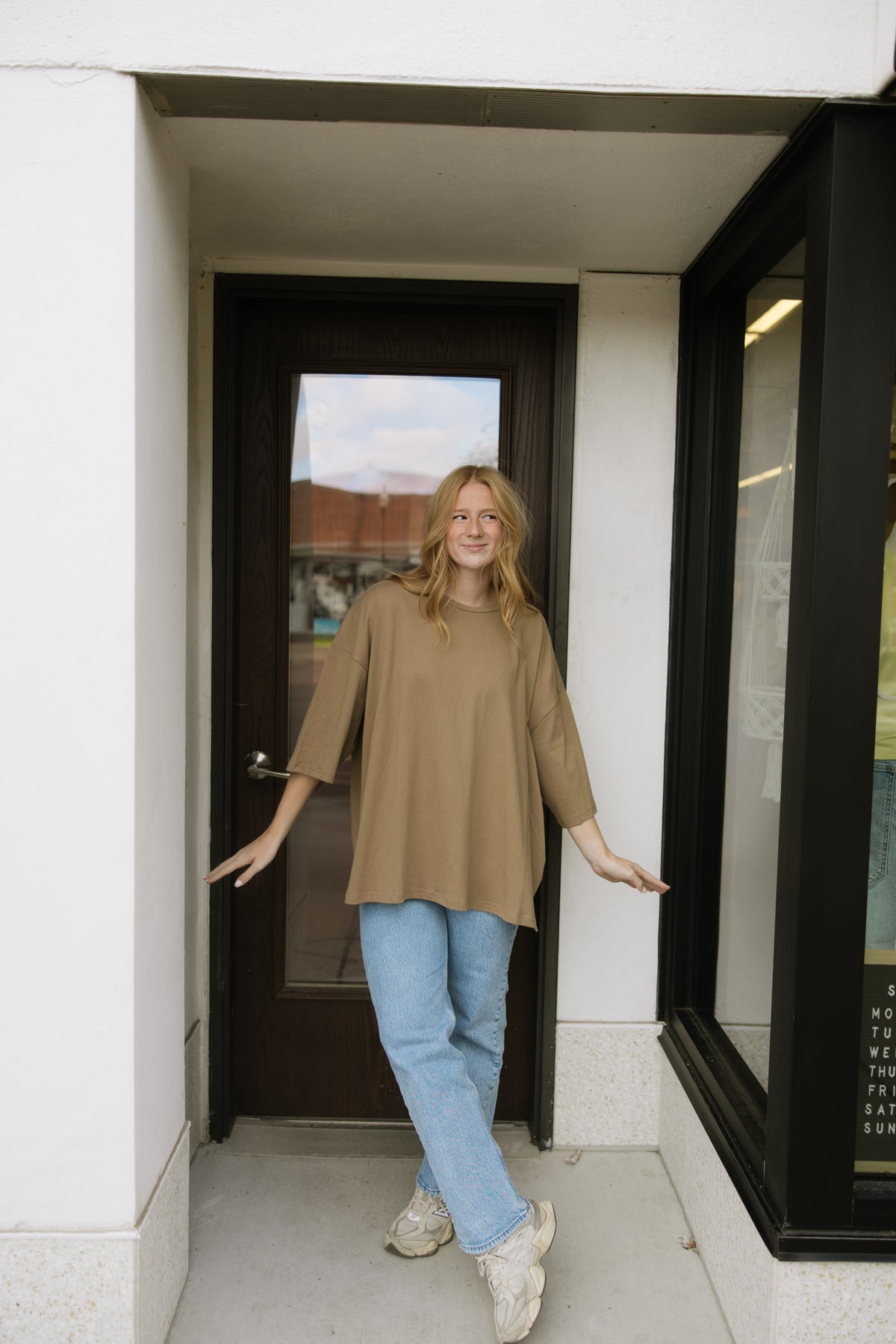 Khaki Oversized Everyday Tee