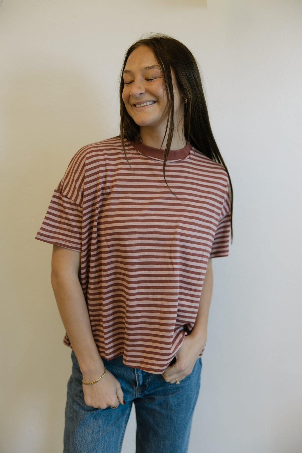 Relaxed Stripe Short Sleeve Tee