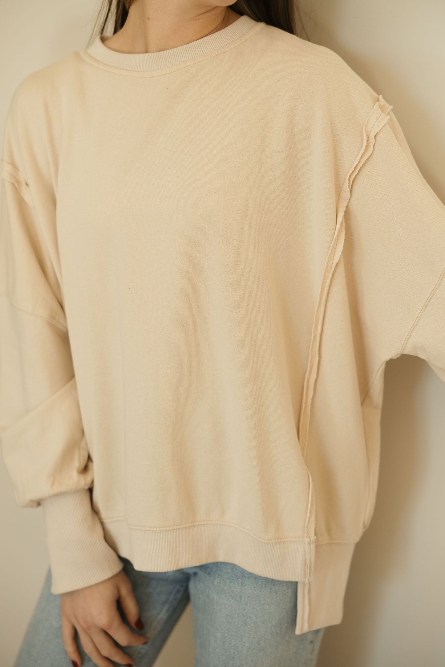 Oat Oversized Slouchy Pullover