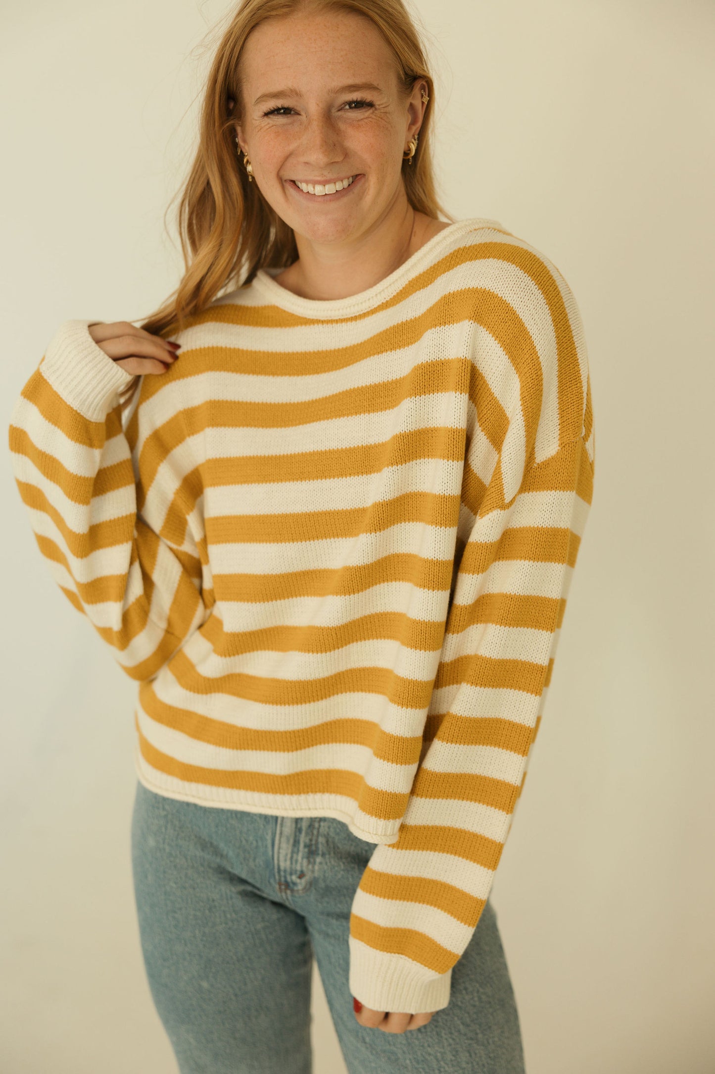 Yellow & White Stripe Sweater
