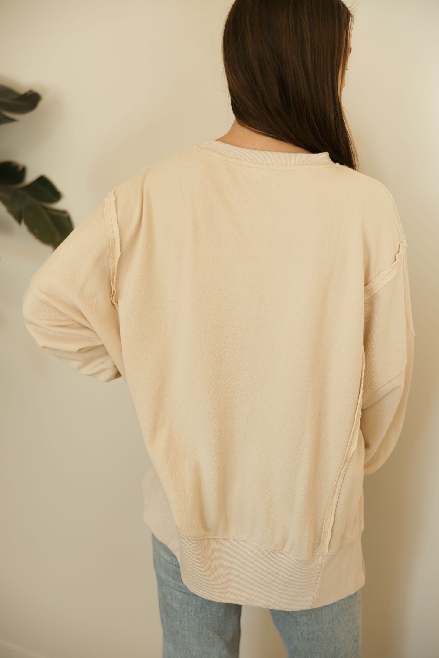 Oat Oversized Slouchy Pullover