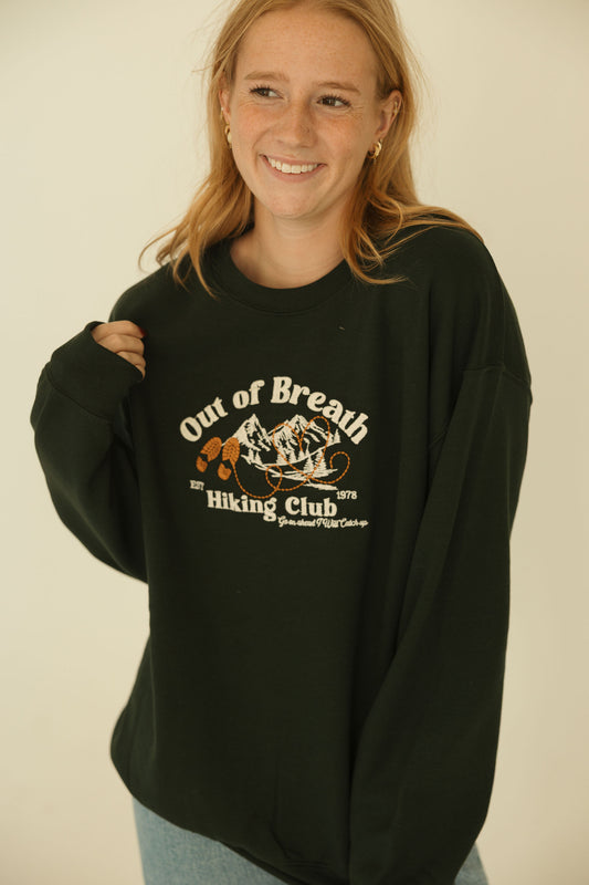 Out of Breath Hiking Club Crewneck